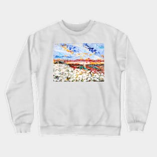 White Flowers Field Crewneck Sweatshirt